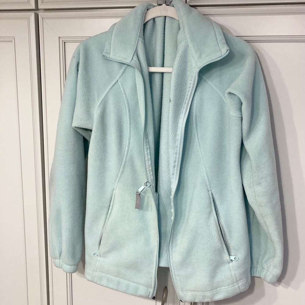 COLUMBIA Benton Springs Light Aqua Fleece - Size L